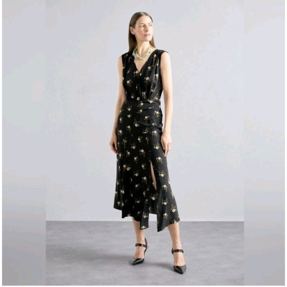Veronica Beard Women's Wixson Silk- Blend Floral Midi Dress - Picture 2 of 11